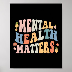 Gesundheitsprobleme seien nette Retro Mental Aware Poster