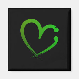 Gesundheitsprobleme Semicolon Herzerkrankung Monat Magnet
