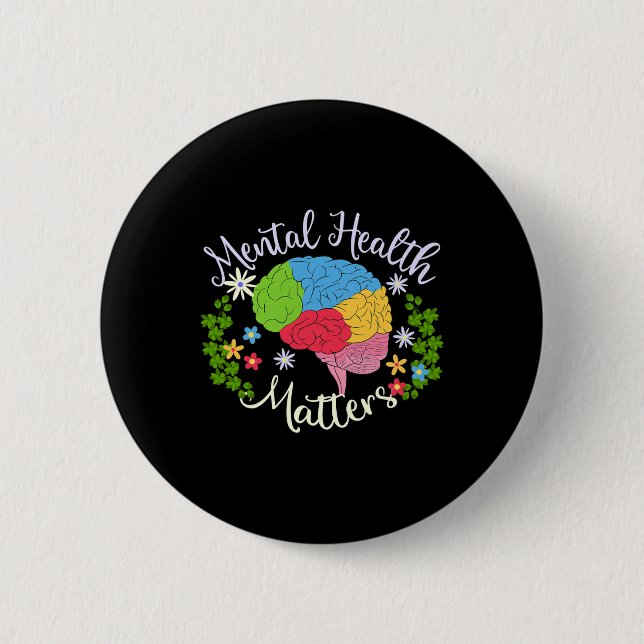 Gesundheitsprobleme verschenken menschliche Gehirn Button (Vorderseite)