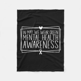 Gesundheitsprobleme Wir tragen grüne Mental Health Fleecedecke