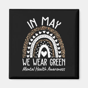 Gesundheitsprobleme Wir tragen grüne Mental Health Magnet
