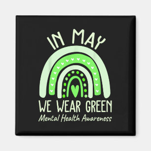 Gesundheitsprobleme Wir tragen grüne Mental Health Magnet