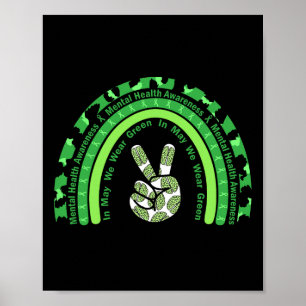 Gesundheitsprobleme Wir tragen grüne Mental Health Poster