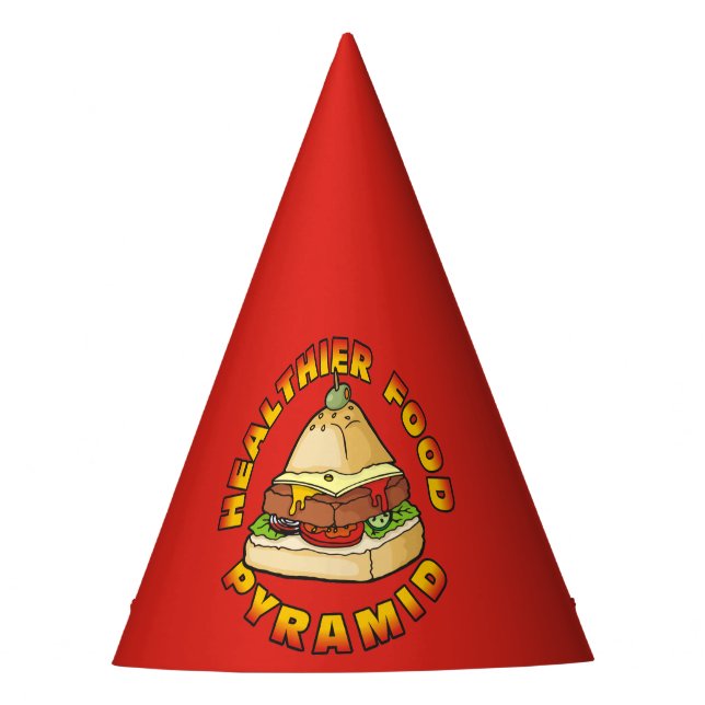 Gesundheitspyramide Partyhütchen (Vorderseite)