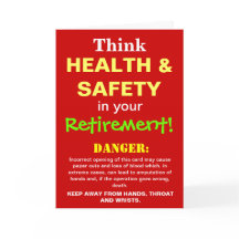 Gesundheitsschutz und Sicherheit Funny Retirement 