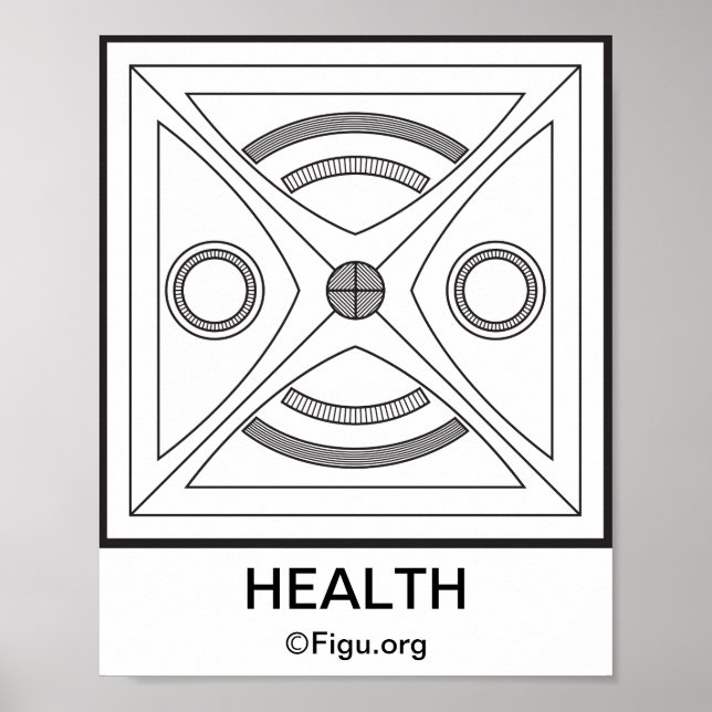 Gesundheitssymbol Poster (Vorne)