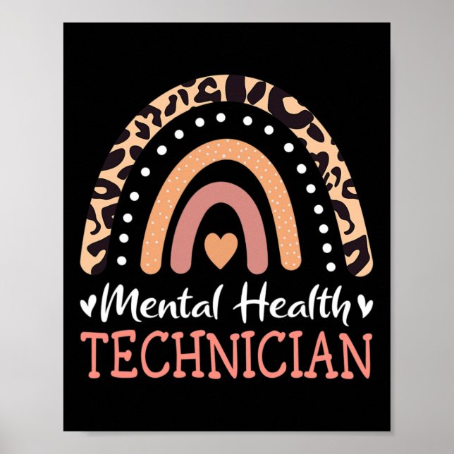 Gesundheitstechniker Leopard Regenbogen  Poster (Vorne)