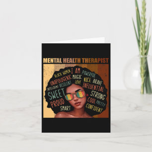 Gesundheitstherapeut Afro Women Black History Mona Karte