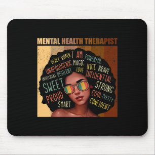 Gesundheitstherapeut Afro Women Black History Mona Mousepad