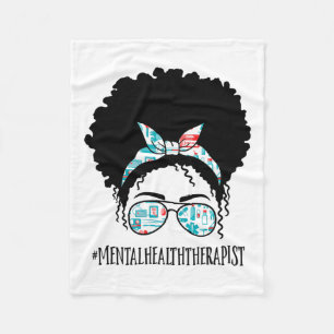 Gesundheitstherapeut Black Afro Messy Bun African  Fleecedecke