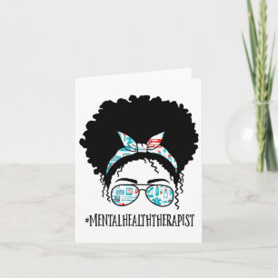 Gesundheitstherapeut Black Afro Messy Bun African Karte