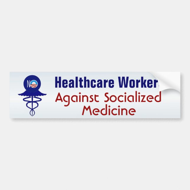 Gesundheitswesen-Arbeitskräfte gegen sozialisierte Autoaufkleber (Vorne)