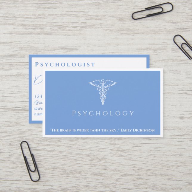 Gesundheitswesen Beruflich - Psychologie - Visiten Visitenkarte (Vorderseite/Rückseite Beispiel)