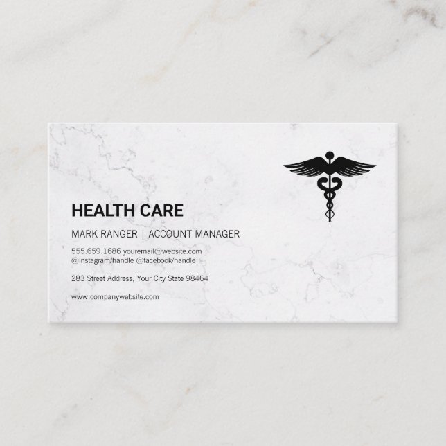 Gesundheitswesen | Medizinisches Symbol Terminkarte (Vorderseite)