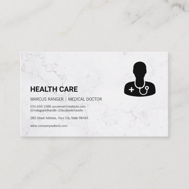 Gesundheitswesen | Symbol für Ärzte Terminkarte (Vorderseite)