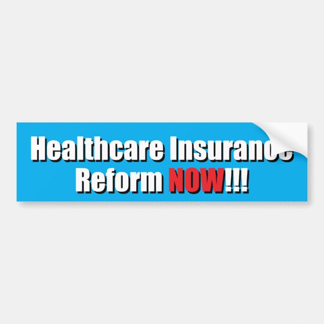 Gesundheitswesen-Versicherungs-Reform JETZT!!! Autoaufkleber (Vorne)