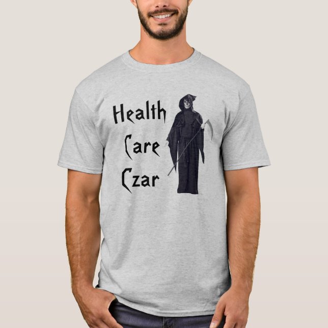 Gesundheitswesen-Zar-grimmiger Sensenmann lustig T-Shirt (Vorderseite)