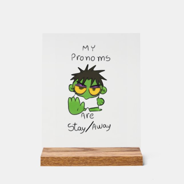 Get Away, i am working mood Acrylschild (Vorderseite)