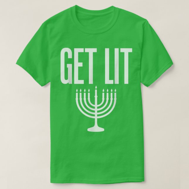 Get Lit Menorah T-Shirt (Design vorne)