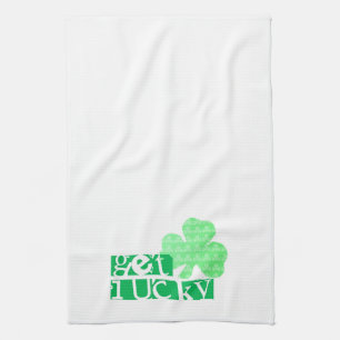 Get Lucky L Clover Kleeblatts St Patty Kitchen T Geschirrtuch