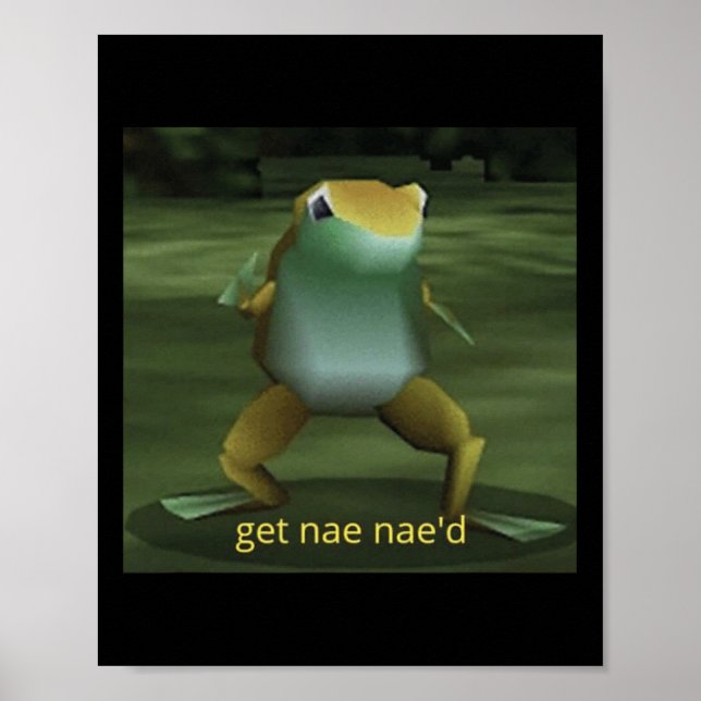 Get Nae'd Dancing Frog Meme Poster (Vorne)