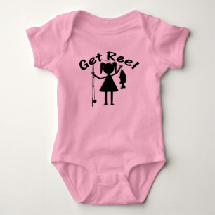 Get Reel - Kleine Girls Fischen Baby Strampler