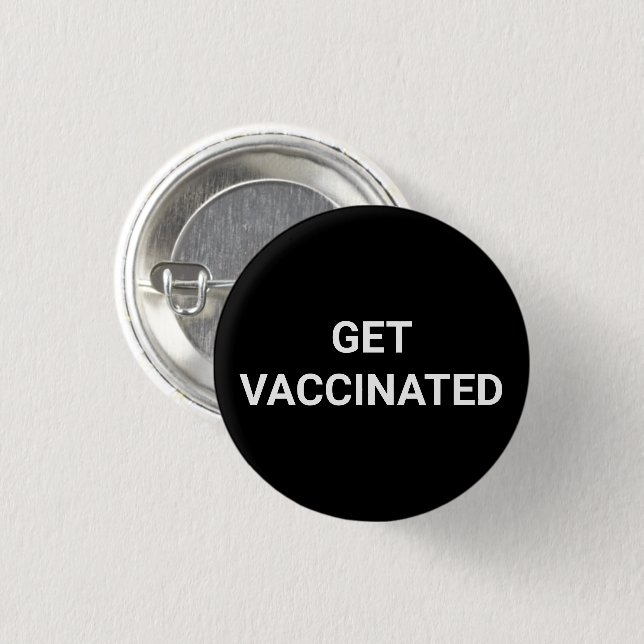 Get Vaccated black custom pin button (Vorne & Hinten)