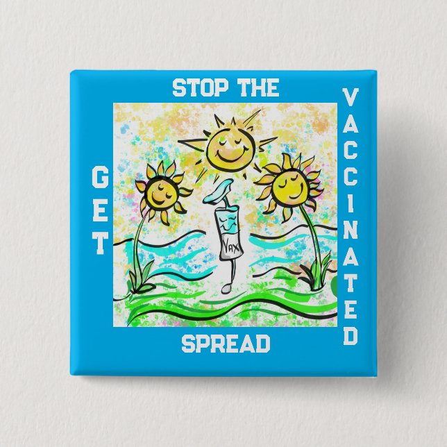 GET VACCINATED    BUTTON (Vorderseite)