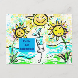 GET VACCINATED POSTKARTE