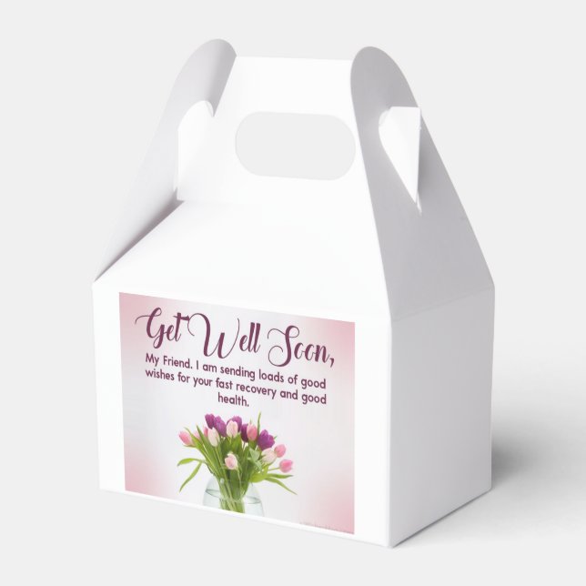 "Get Well bald on" Bevorzugungsbox Geschenkschachtel (Rückseite)
