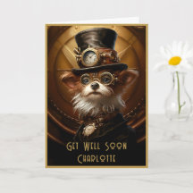 Get Well bald Yorkie Custom Name 110 Greetings