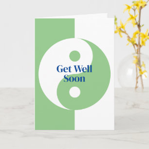 Get Well Bientôt carte de voeux avec coloré Yin Ya