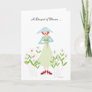 Get Well Blume Bouquet Card Karte