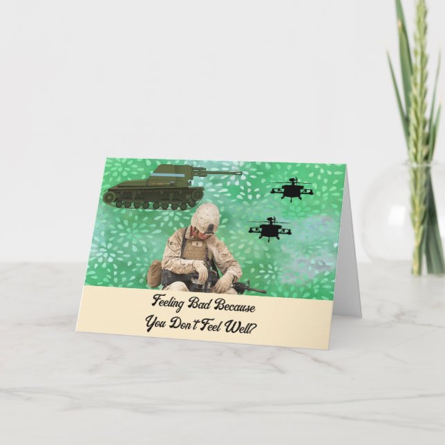 Get Well Card Military Dankeskarte (Vorderseite)