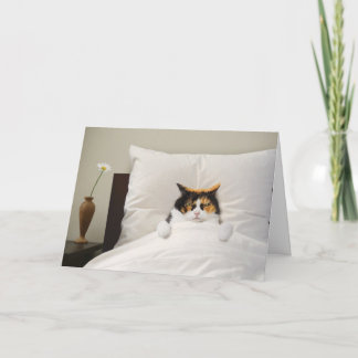 Get Well Cat Card Funny Niedlich Adorge Best Karte