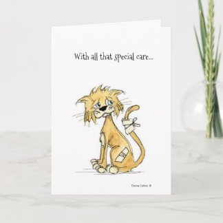 Get Well Cat Card Karte