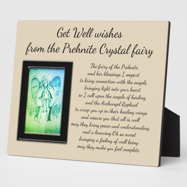 Get Well Crystal Fairy Fotoplatte (Seite)