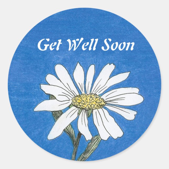 Get Well Daisy Sticker (Vorderseite)