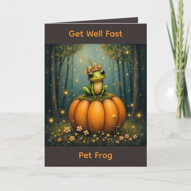Get Well Fast Pet Frog Karte (Vorderseite)