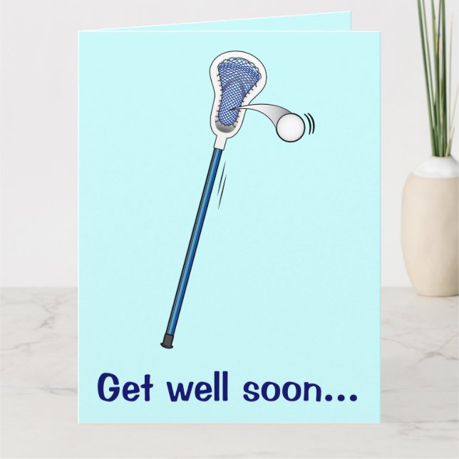 Get Well from Lacrosse Team Large Karte (Vorderseite)