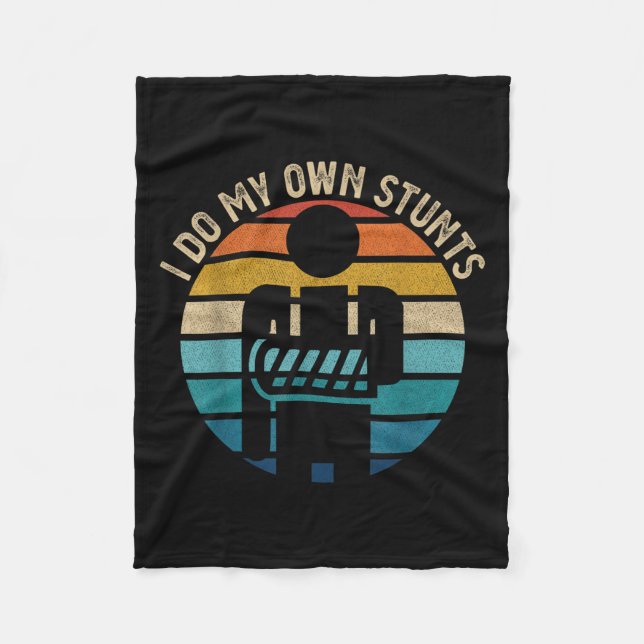 Get Well Funny Injury Hand Wrist, I Do My Own Stun Fleecedecke (Vorderseite)