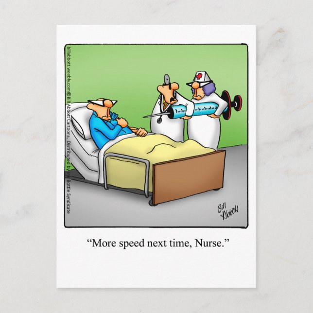 Get Well Humor Postcard Postkarte (Vorderseite)