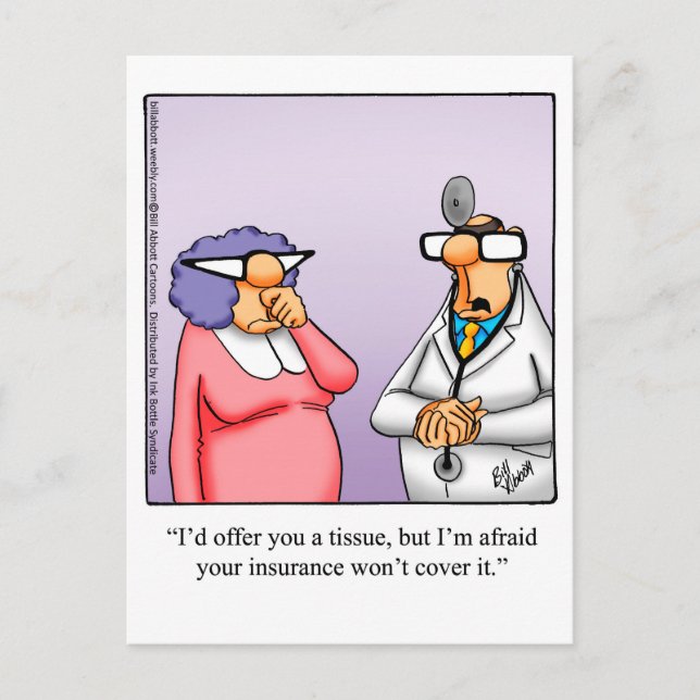 Get Well Humor Postcard Postkarte (Vorderseite)