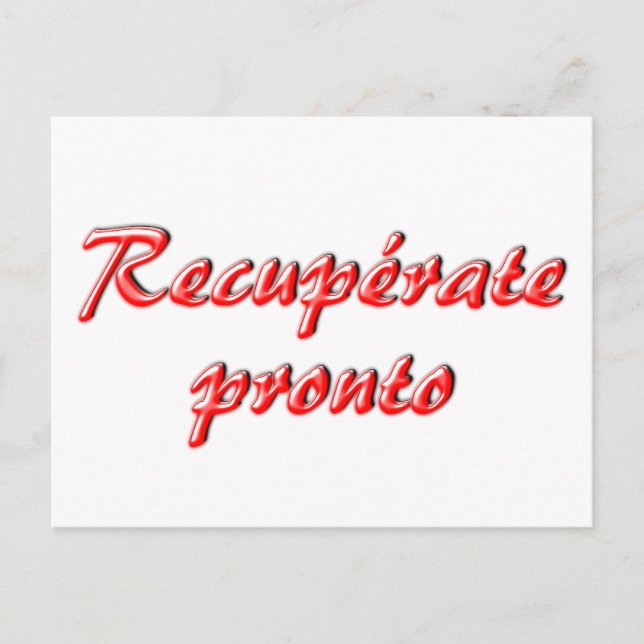 Get Well-Karte Postkarte (Vorderseite)