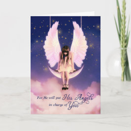 Get Well Psalms 91:11 Scripture Angel Karte
