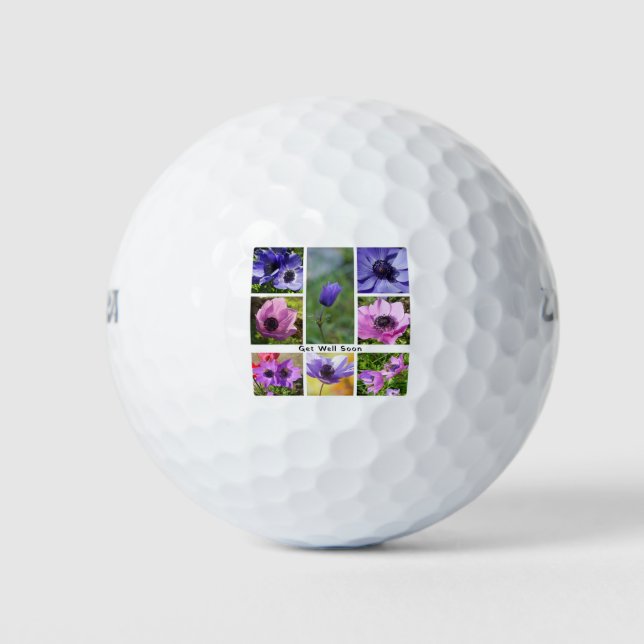 Get Well Soon Anemone Golfball (Vorderseite)