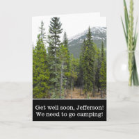 "Get well soon" + Forest and Mountain Scene