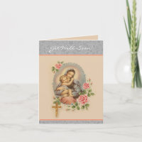 Get Well Soon Religious Prayer Virgin Mary Card