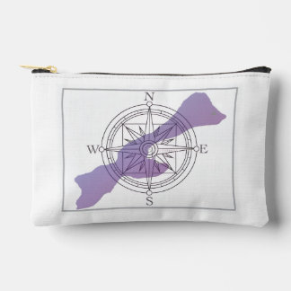 Get Your Bearings Compass Island Sm Zipper Pouch Zubehörtasche