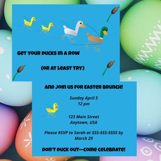 Get your Ducks in a Row for Brunch Einladung (Von Creator hochgeladen)